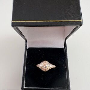 Bomb Party Vermeil Tear of Light Ring RG16798G Diamond CZ .925 Sterling-Gold